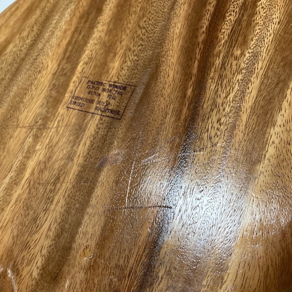 Pacific Woods Raintree Leaf Shaped Divided Tray Dish Bowl Large 14" x 12" - Picture 10 of 10